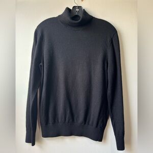 Club Monaco Wool Classic Black Turtleneck Sweater
